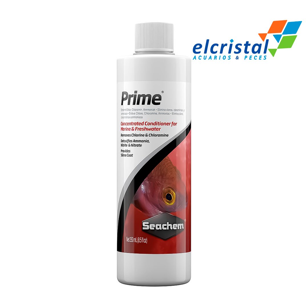 Acondicionador completo y ultra concentrado Indispensable tanto para acuarios de agua dulce como marinos. Su función principal es eliminar el cloro y la cloramina de forma inmediata, además de desintoxicar metales pesados, amoníaco, nitritos y nitratos presentes en el agua del grifo.